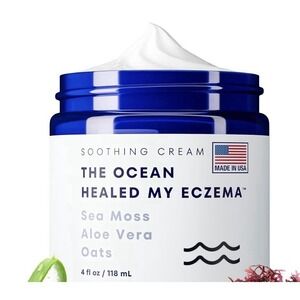 The Ocean Healed My Eczema Seamoss Aloe Vera Oat Skin Relief Cream 4 Oz Exp 9/28